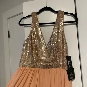 Lulus | Dresses | Lulus Elegant Encounter Rose Gold Sequin Maxi Dress |  Poshmark